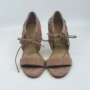 Ann Taylor Nude Fringe heels